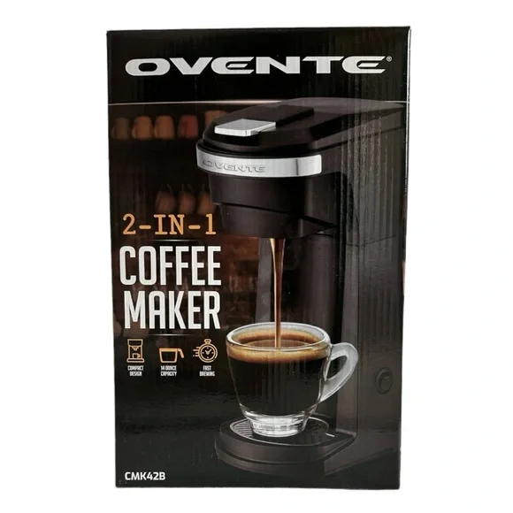 NIB COFFEE Maker OVENTE 2-IN-1 COMPACT COFFEE MAKER Fast Brewing COFFEE MAKER - Picture 5 of 7